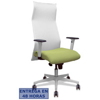 PIQUERAS Y CRESPO Sillon Sahuco blanco bali verde oliva brazos blancos base blanca ruedas parque 65mm