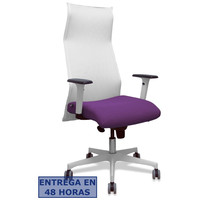 PIQUERAS Y CRESPO Sillon Sahuco blanco bali morado brazos blancos base blanca ruedas parque 65mm