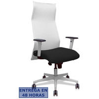 PIQUERAS Y CRESPO Sillon Sahuco blanco bali negro brazos blancos base blanca ruedas parque 65mm PIQUERAS Y CRESPO Sillon Sahuco blanco bali negro brazos blancos base blanca ruedas parque 65mm