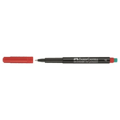 MARCADOR PERMANENTE MULTIMARK PUNTA FINA ROJO FABER CASTELL 151321 (MIN10) (Espera 4 dias)