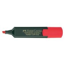 MARCADOR FLUOR TEXTLINER ROJO FABER CASTELL 154821 (MIN10) (Espera 4 dias)