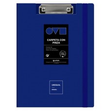 CARPETA A4 TAPA POLYFOAM CON PINZA SUPERIOR UNEQUAL MINIMAL AZUL GRAFOPLAS 1550930 (Espera 4 dias)