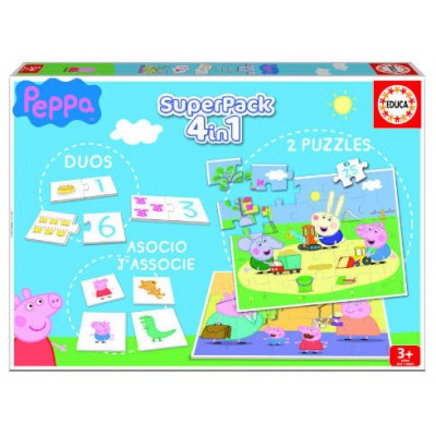 JUEGO EDUCA SUPERPACK PEPPA PIG +3 AÑOS EDUCA BORRAS 16229 (Espera 4 dias)