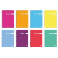 CUADERNO SERIE PLASTIPAC 90 GRS. TAPA POLIPROPILENO FOLIO (215X310MM.) 80 HOJAS PAUTADO 2,5 CON MARGEN SURTIDO PACSA 16408 (MIN5) (Espera 4 dias)