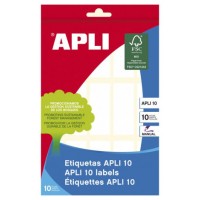 PACK 10 HOJAS (150 UDS) ETIQUETAS BLANCAS 20X50 APLI 1642 (Espera 4 dias)