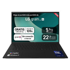PORTATIL LG GRAM,16",16Z90T, INTEL CORE ULTRA 7, 40,6 CM, 2560 X 1600 PIXELES, 32 GB, 1 TB, WINDOWS 11 HOME (Espera 4 dias) PORTATIL LG GRAM,16",16Z90T, INTEL CORE ULTRA 7, 40,6 CM, 2560 X 1600 PIXELES, 32 GB, 1 TB, WINDOWS 11 HOME (Espera 4 dias)