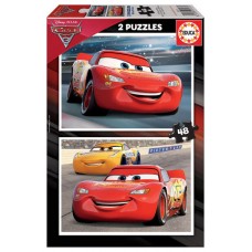 PUZZLE INFANTIL 2X48 CARS 3 DE 4-6 AÑOS EDUCA BORRAS 17177 (Espera 4 dias)