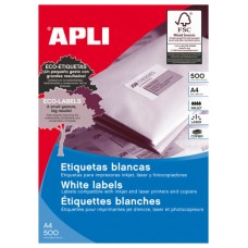 CAJA 500 HOJAS ETIQUETA BLANCA ILC 105X42.4 01795 APLI (Espera 4 dias)