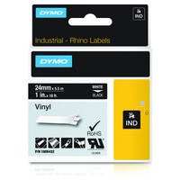 DYMO RHINO Cinta ID1-24 Blanco/negro vinilo DYMO RHINO Cinta ID1-24 Blanco/negro vinilo
