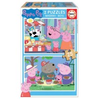 PUZZLE MADERA PEPA PIG 2X25 PIEZAS  EDUCA BORRAS 18078 (Espera 4 dias)