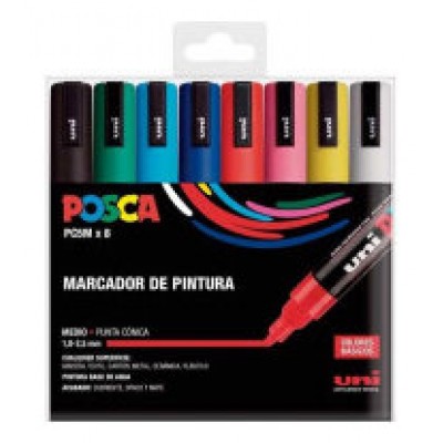 ESTUCHE 8 UDS. PC-5M BASIC POSCA UNIBALL 182634679 (Espera 4 dias)