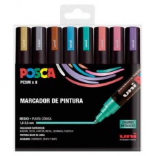 ESTUCHE 8 UDS. PC-5M METAL POSCA UNIBALL 182634680 (Espera 4 dias)