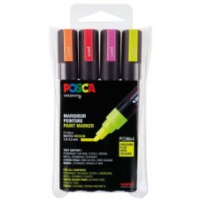 ESTUCHE 4 UDS. PC-5M FLUOR POSCA UNIBALL 182634682 (Espera 4 dias)