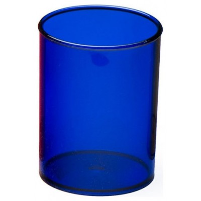 CUBILETE DE PLASTICO 78 MM. DIAMETRO X 100 MM. ALTO TRANSPARENTE AZUL OSCURO FAIBO 205-52 (MIN10) (Espera 4 dias)