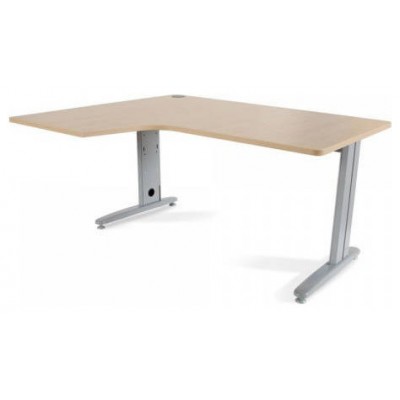 MESA DE OFICINA SERIE METAL FORMA L IZQUIERDA 160X120 GRIS / HAYA  ROCADA 2053AC01 (Espera 4 dias)