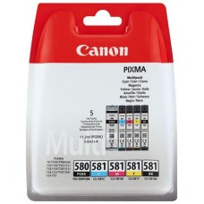 CANON PACK CARTUCHO TINTA 5 COLORES (CMYK/PGBK) CANON PGI-580 + CLI-581 (Espera 4 dias)