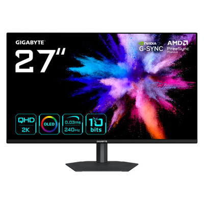 GIGABYTE GO27Q24A Monitor Gaming OLED 27” 2K QHD - 2560 x 1440, 240Hz, 0.03ms, 400 cd/m², FreeSync Premium, G-Sync Compatible, HDMI 2.1, DisplayPort 1.4 (Espera 4 dias) GIGABYTE GO27Q24A Monitor Gaming OLED 27” 2K QHD - 2560 x 1440, 240Hz, 0.03ms, 400 cd/m², FreeSync Premium, G-Sync Compatible, HDMI 2.1, DisplayPort 1.4 (Espera 4 dias)
