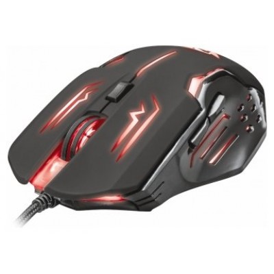 RATON TRUST USB GAMING RAVA LED OPTICO 2000DPI NEGRO