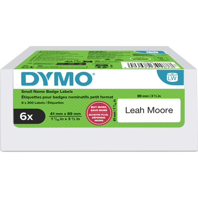 DYMO Etiqueta LW Multipack identificación 89x41mm - VALUE PACK (6 Rollos de 300 etiquetas) DYMO Etiqueta LW Multipack identificación 89x41mm - VALUE PACK (6 Rollos de 300 etiquetas)