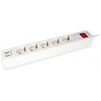 Regleta Alimentacion Equip Con 5 Tomas Cable De Red