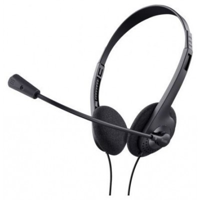 AURICULAR TRUST CON MICROFONO BASIC CHAT PC 3.5 NEGRO