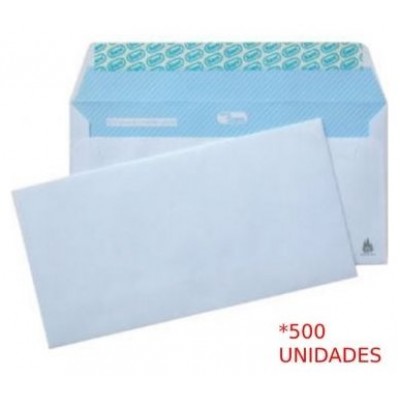 CAJA 500 SOBRES AMERICANO (115X225) OFFSET BLANCO 90 GRS. OPENSAM AUTOADHESIVO CON TIRA DE SILICONA SAM 247684 (Espera 4 dias)