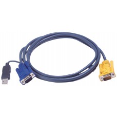 Aten 2L5202UP cable para video, teclado y ratón (kvm) Negro 1,8 m (Espera 4 dias)