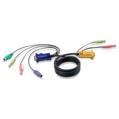 Aten Cable KVM PS/2 con audio y SPHD 3 en 1 de 1,8 m (Espera 4 dias)