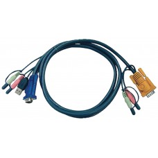 Aten Cable KVM USB con audio y SPHD 3 en 1 de 1,8 m (Espera 4 dias)