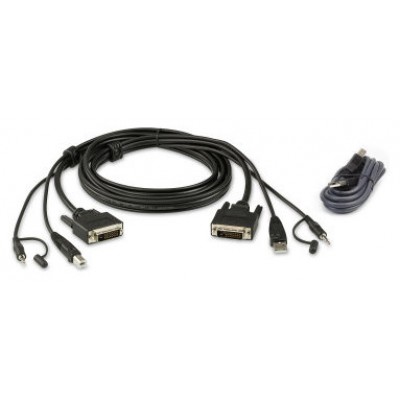 Aten 2L-7D02UDX2 cable para video, teclado y ratón (kvm) 1,8 m Negro (Espera 4 dias)