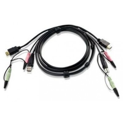 Aten 2L-7D02UH cable para video, teclado y ratón (kvm) 1,8 m Negro (Espera 4 dias)