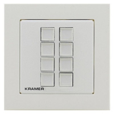 KRAMER CONTROL 8–BUTTON ETHERNET AND KNET™ 1-GANG CONTROL KEYPAD, POE - RC-308/EU-80/86(W) (30-804701590) (Espera 4 dias)