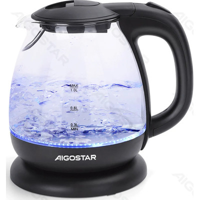 MINI HERVIDOR ELECTRICO DE VIDRIO 2200W 1L NEGRO AIGOSTAR (Espera 4 dias) MINI HERVIDOR ELECTRICO DE VIDRIO 2200W 1L NEGRO AIGOSTAR (Espera 4 dias)