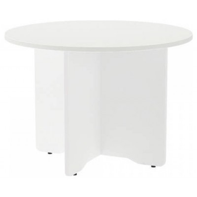 MESA DE REUNIONES REDONDA 100CM DE DIAMETRO. ALTURA 72CM. COLOR: PATA BLANCA / TABLERO BLANCO ROCADA 3005AW04 (Espera 4 dias)