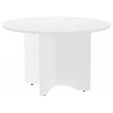 MESA DE REUNIONES REDONDA 120CM DE DIAMETRO. ALTURA 72CM. COLOR: PATA BLANCA / TABLERO BLANCO ROCADA 3006AW04 (Espera 4 dias)