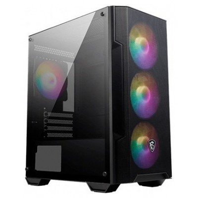MSI MAG FORGE M100A carcasa de ordenador Micro Torre Negro, Transparente (Espera 4 dias)