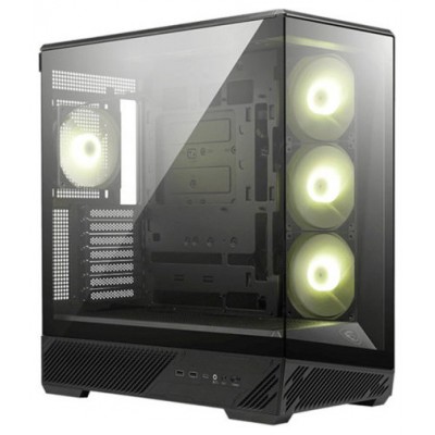 CAJA MSI MAG PANO 130R PZ,3X2.5"+2X2.5"/3.5”,3X120+1X120MM (ARGB),2XUSB3.2+1USB3.2 TYPE C+AUDIO+MICRO,MID TOWER,NEGRA (Espera 4 dias)