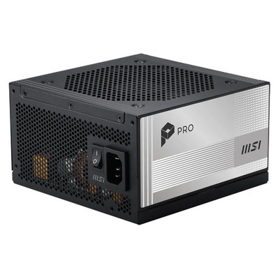 FUENTE ALIMENTACION MSI PRO A850PL PCIE5,PSU,850W,80 PLUS PLATINUM,MODULAR,120MM,ACTIVE PFC,1XPCI-E 5 (16PIN),3XPCI-E (6+2 PIN),6XSATA (15 PIN) (Espera 4 dias)