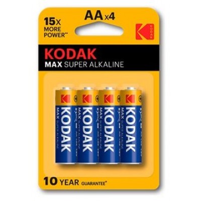Pila Kodak Super Alcalina Max Lr6 Aa Pack 4 ( 2800 Mah