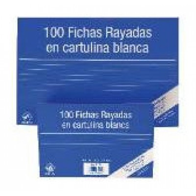 100 FICHAS DE CARTULINA RAYADA (125X75 MM) Nº 2 MARIOLA 3112R (Espera 4 dias)