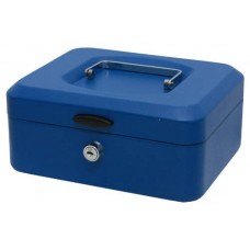 CAJA CAUDALES CON BANDEJA Y CIERRE TAMAÑO MEDIANA 20X9,5X15 CM. AZUL BISMARK 318735 (Espera 4 dias)