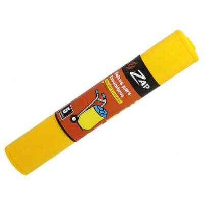 ROLLO 5 UNIDADES BOLSA BASURA AMARILLO ESPECIAL ESCOMBROS 50 LITROS ZAP 320392 (Espera 4 dias)