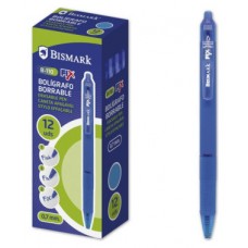 BOLIGRAFO BORRABLE C/CLIP AZUL BISMARK 330215 (MIN12) (Espera 4 dias)