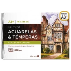 CUADERNO DE DIBUJO A3+. 10 HJ.300GRMS GOLDEN BISMARK 331268 (MIN5) (Espera 4 dias)