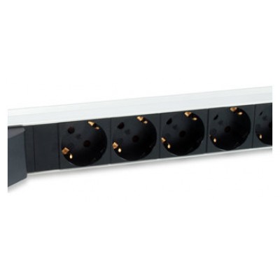 Regleta Alimentacion Aluminio Rack 19" 1u 6 Tomas