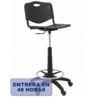 PIQUERAS Y CRESPO Taburete Robledo PVC negro