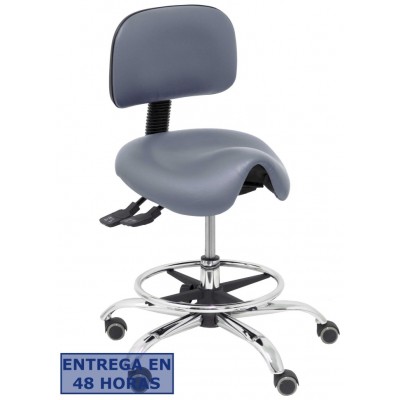PIQUERAS Y CRESPO Taburete Zarza similpiel gris