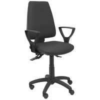 PIQUERAS Y CRESPO Silla Elche asincro similpiel negro con brazos fijos PIQUERAS Y CRESPO Silla Elche asincro similpiel negro con brazos fijos