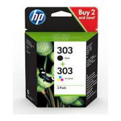 HP Paquete de 2 cartuchos de tinta Original 303 negro/tricolor (Espera 4 dias)