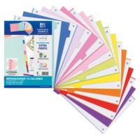 KIT SEPARADORES PP 500 MICRAS A4 10 POSICIONES COLORES PASTEL Y VIVOS OXFORD 400159038 (Espera 4 dias)